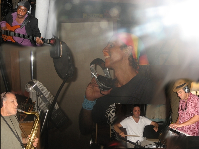 Fantuzzi, Deon Estus, Avi Sills, Rob Sherman, Richard Hardy recording in LA
