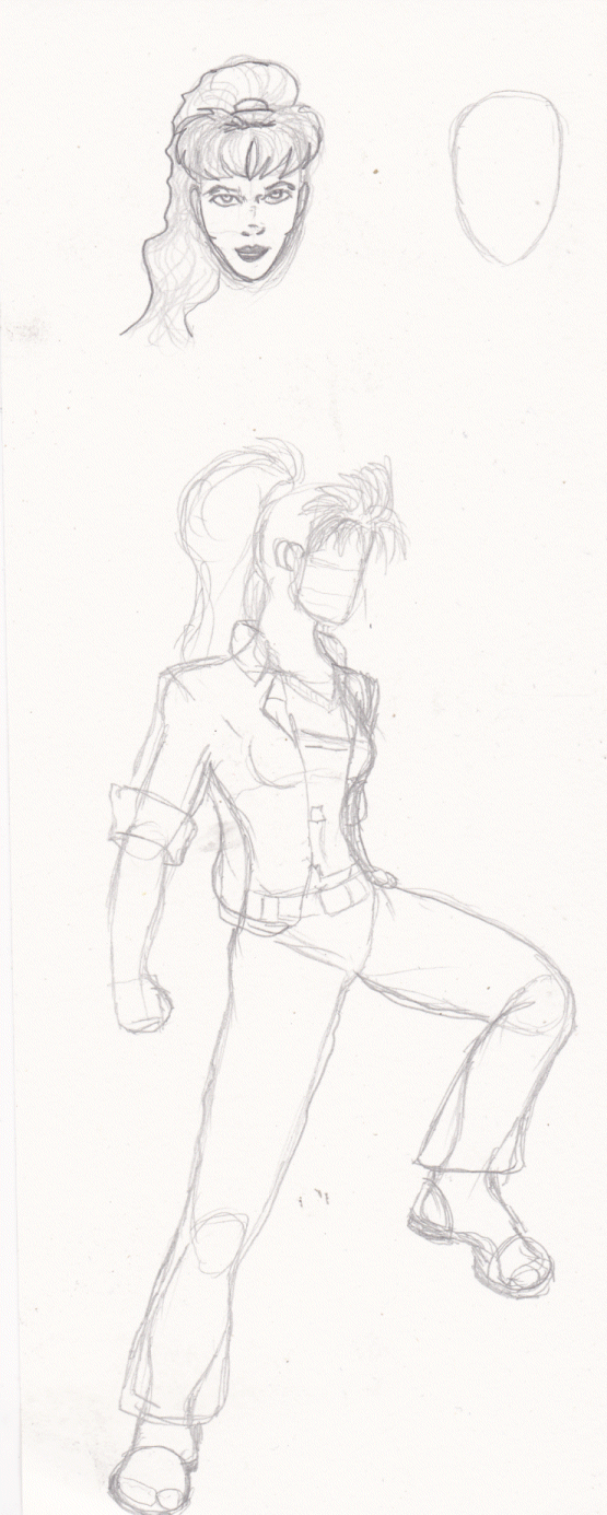Character concept for the female main protagonist
