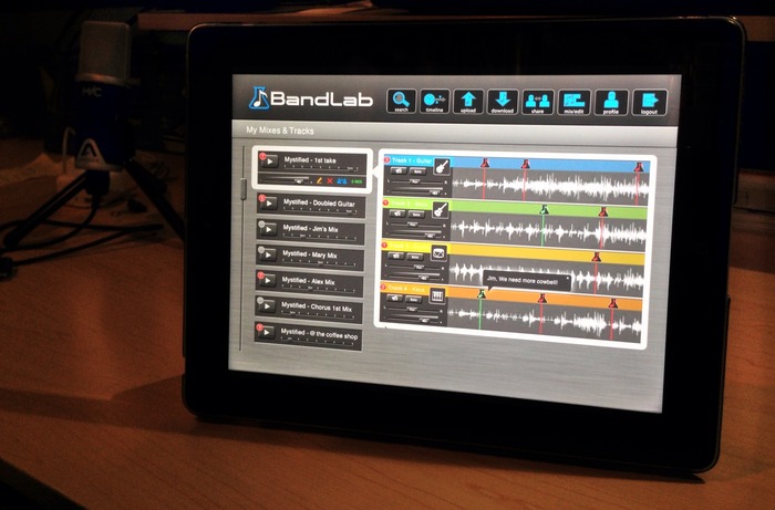 BandLab on an iPad