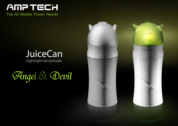 JuiceCan bed side light lampshade: angel & devil