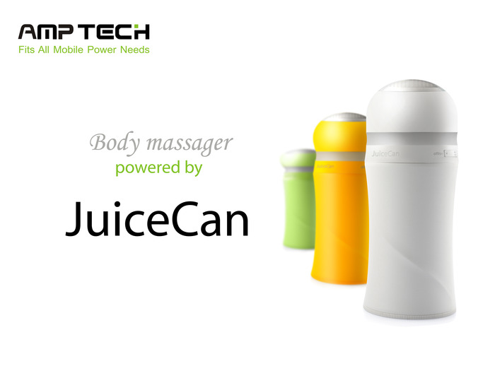 Body massager powered by JuiceCan