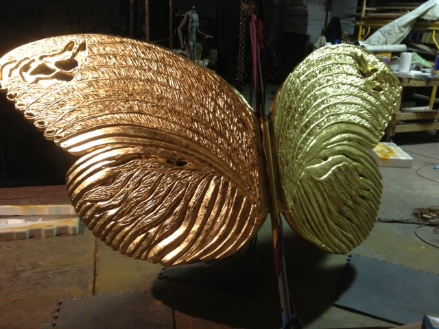The finished gold leafed butterfly!