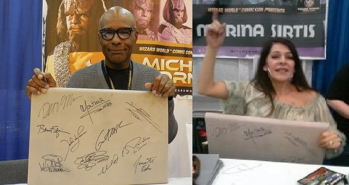 Michael WORF Dorn and Marina TROI Sirtis