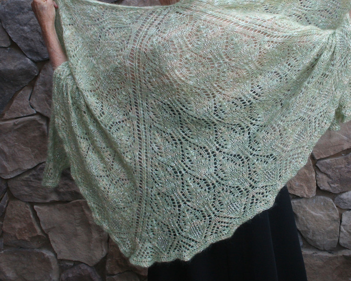 THE TRUE BELIEVER TIER: The big'un. 6K. Includes every reward that's not a one-shot and includes this intricately knitted, one-of-a-kind, angelically soft mohair shawl with 1250 crystal beads threaded in. Click to view more pics.