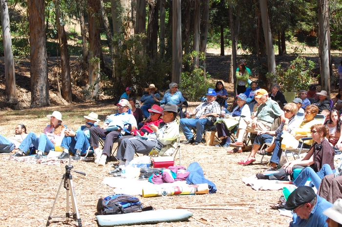 Picnic style seating