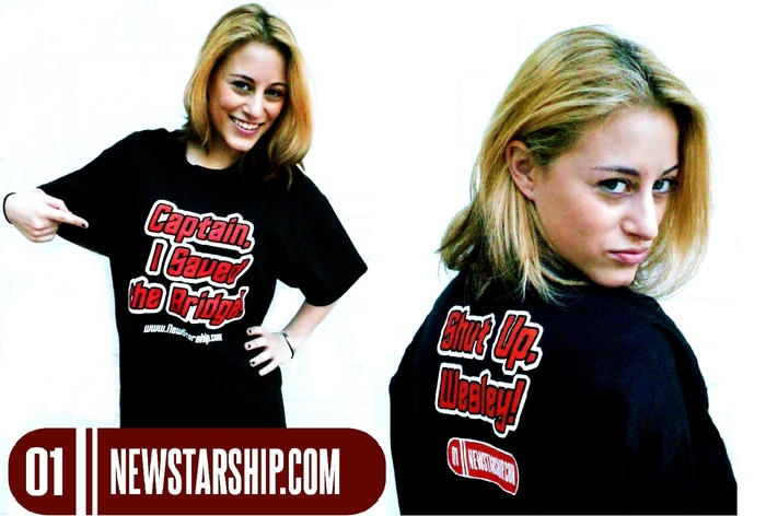 CAPTAIN I SAVED THE BRIDGE "Shut up Wesley" T Shirt $20