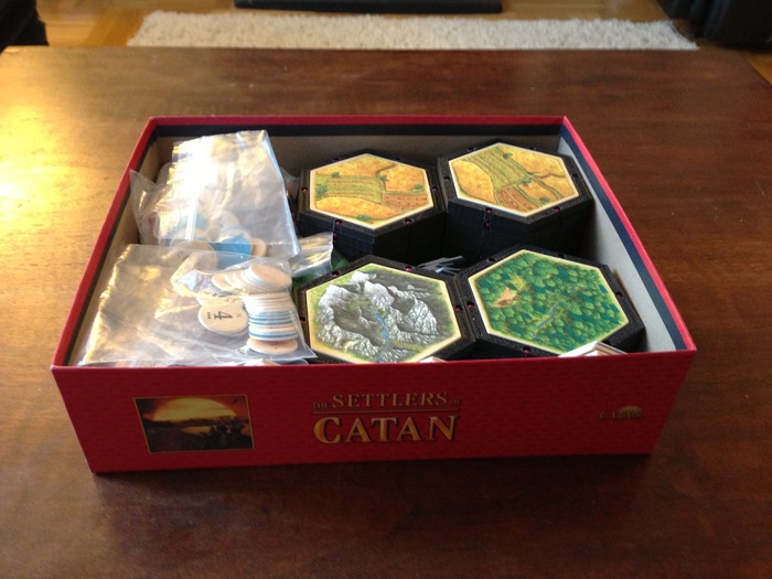 Everything for 5-6 player Settlers of Catan all in the original Box!
