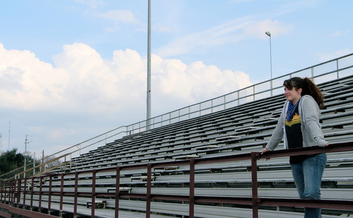 Stef at the Bastrop Football Field