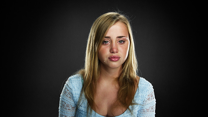 Julie Van der Post, Age: 17, watching "Love the Way You Lie" by Eminem. Location: Amsterdam, 2010.