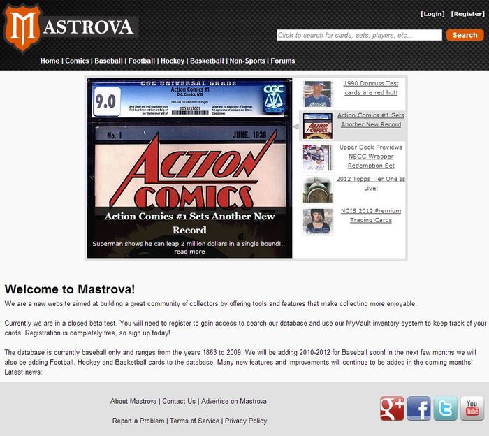 Front page of Mastrova