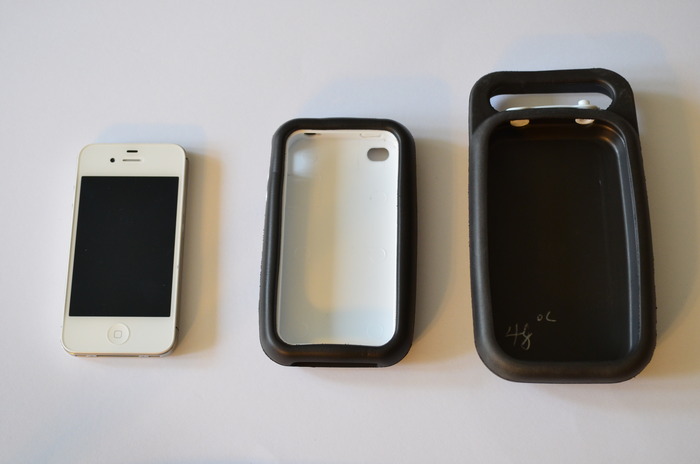 phone, case and base