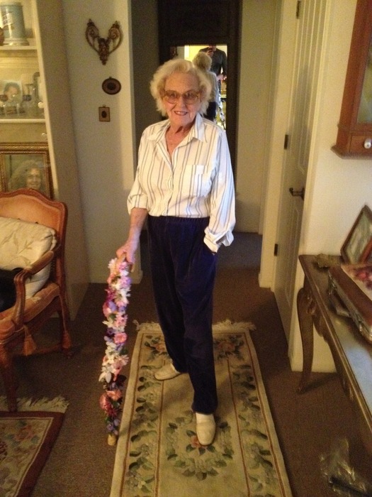 Grandma Pearl moments after showing me her product.