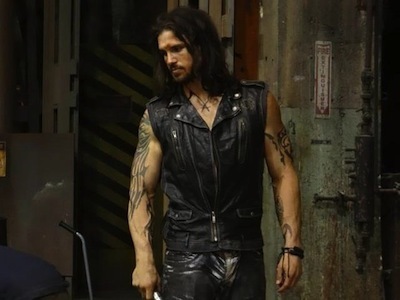 John on the set of "The Darkness Descending."