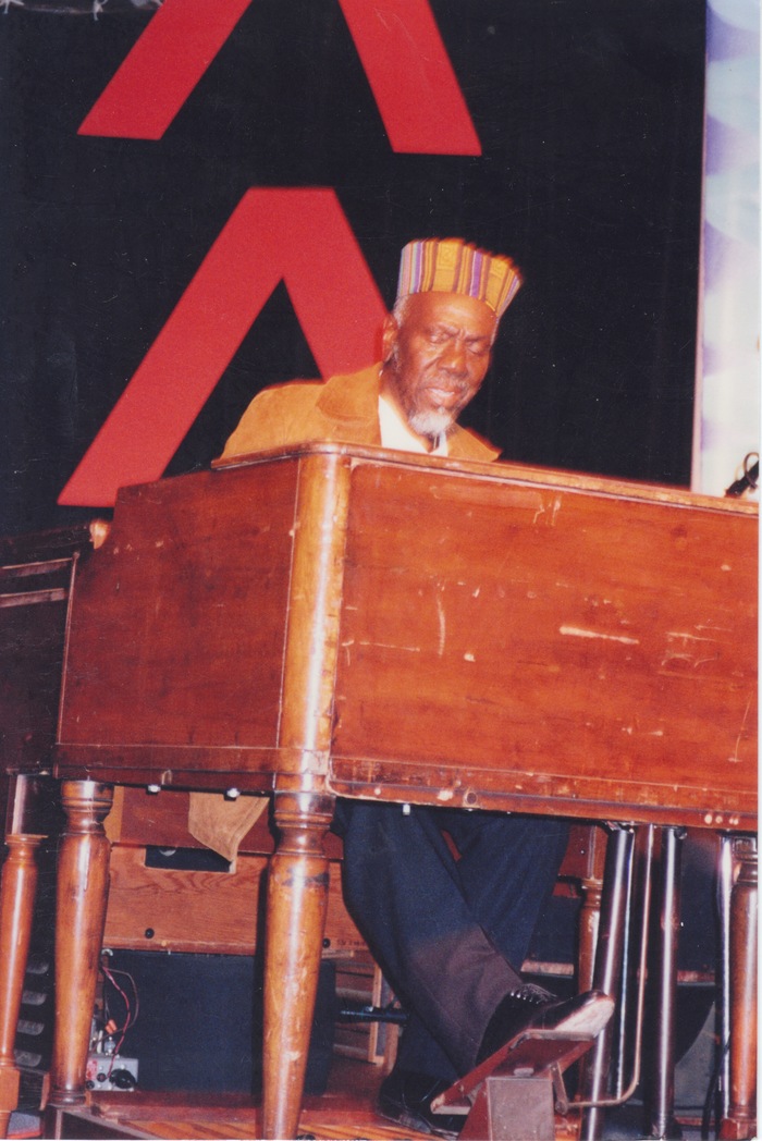 Johnny at the Monterey Jazz Festival, 1995, where he was presented with a special award for his contribution to jazz music as a true pioneer of the Hammond B-3 organ.