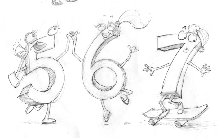 Feebie Five, Suzzie Six and Sid Seven