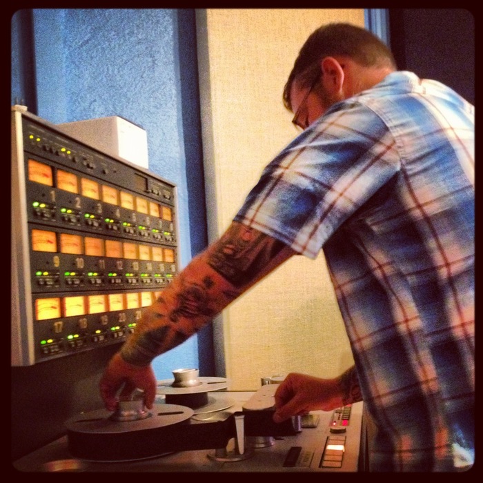 Jamey Rogers getting the tape machine ready for one of my recording sessions at the Jam Room- Columbia, SC