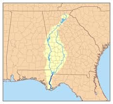 The ACF Basin, Chattahoochee River (left), Flint River (right)