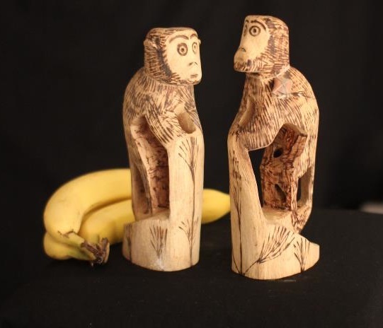 A hand carved wood sculpture by artisan from the Panambi'y tribe.
