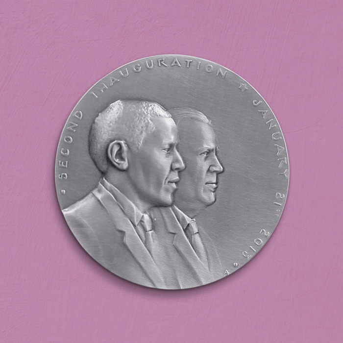Silver plated medal