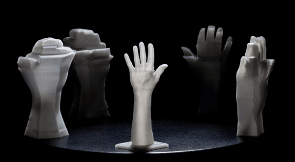 the five 5.75" signed sculptures