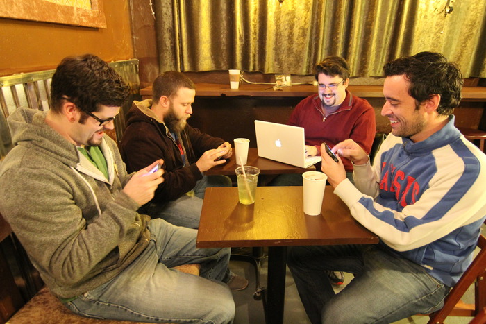 The crew at Java Break - for coffee and development. (Brock, Palmer, Michael & Matt)