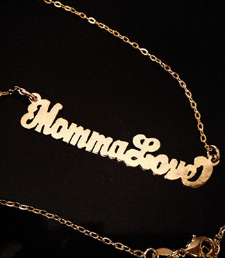Momma Love gold necklace