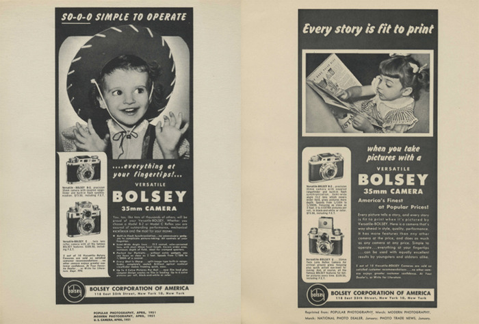 The little girl in this ad is Jacques Bolsey's daughter, Carole Bolsey. She will be interviewed in the documentary.