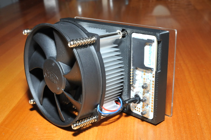 3D printed prototype case shown.  Actual Lumapad Basic will be machined from aluminum.