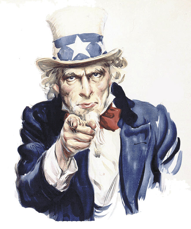Uncle Sam and Pressgram... hey, that rhymes!