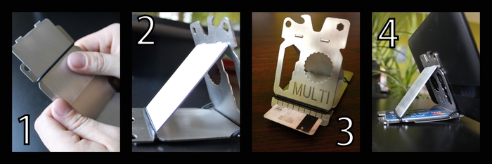 Transforms from wallet to smart phone/ tablet stand