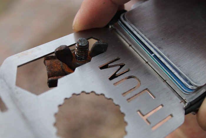 How the nested wrench is used as a wing-nut wrench!