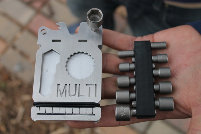 Where ours says "MULTI", enjoy your own custom, cut-out engraving. Add your initials, favorite word or lucky numbers! The MULTI becomes an endless number of tools due to its modular driver bit design.