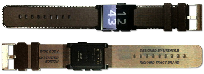brown leather (3D printed prototype shown with 'shopped branding)