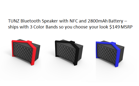 BONUS TYLT TUNZ Bluetooth Speaker with $249 Pledge