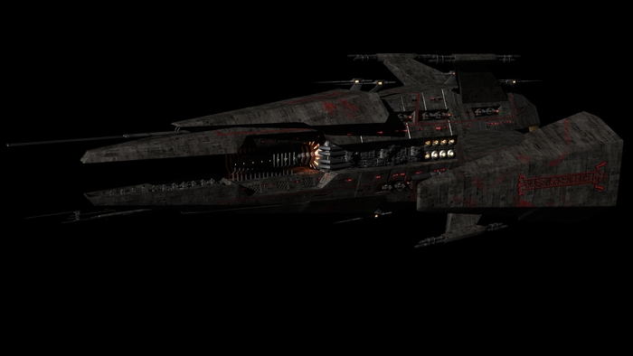 A Kirzaka cruiser configured with a special weapon