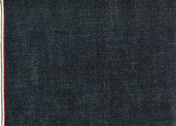Kuroki Mills/Japan Fabric: 13.5oz Indigo Shade Selvage iD: Red