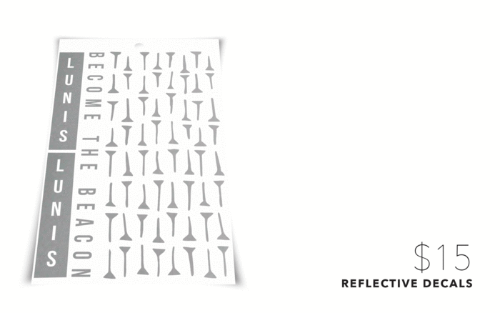 Add extra visibility to your bike with these custom-cut reflective decals exclusive for Kickstarter backers