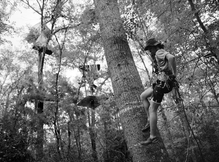 RAPPELLING (black & white, medium format) - Prints available from the $50 award level and up