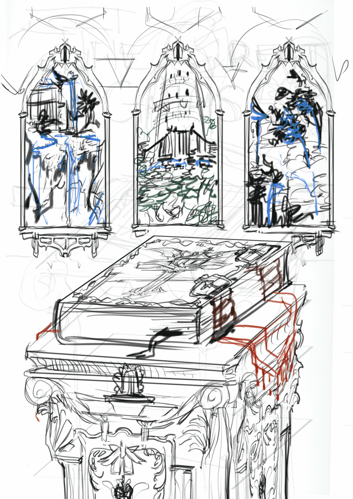 The Great Gaias Title Art Concept through Rendering by Lucy Lee