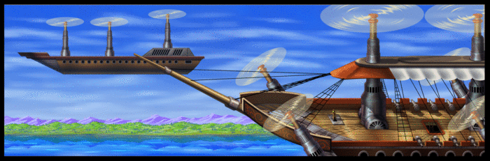 Great Gaias Airship Scene by Yenohd