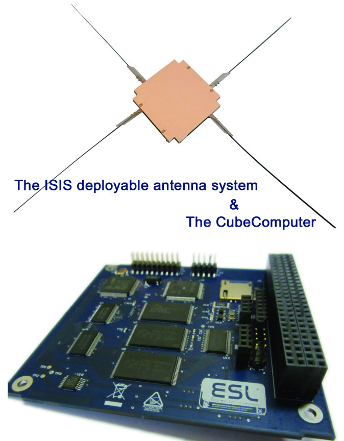Upgrades!!! Pictured above is the ISIS deployable antenna (spring loaded, it will extend once in orbit), and the CubeComputer (specifically built for space) which will control operations on board the TARDIS