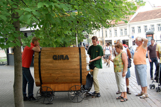 Kvass street vendors are a common sight in Poland and other parts of Eastern Europe