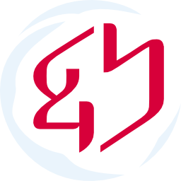 Genshin logo with moon white border and Japanese crimson center
