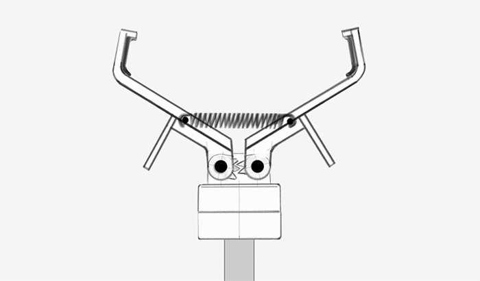 The Spring-Loaded Gear Mechanism keeps your phone safe.