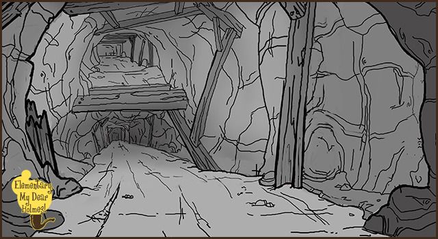 A dark and ominous cave.