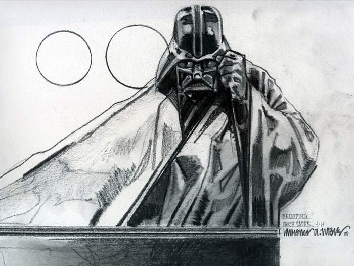 Brooding Vader Art Print