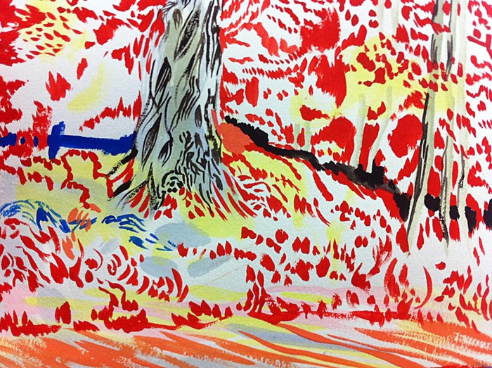 $20.00 Pledge: Gouache Nature Study. (Example is a landscape.)
