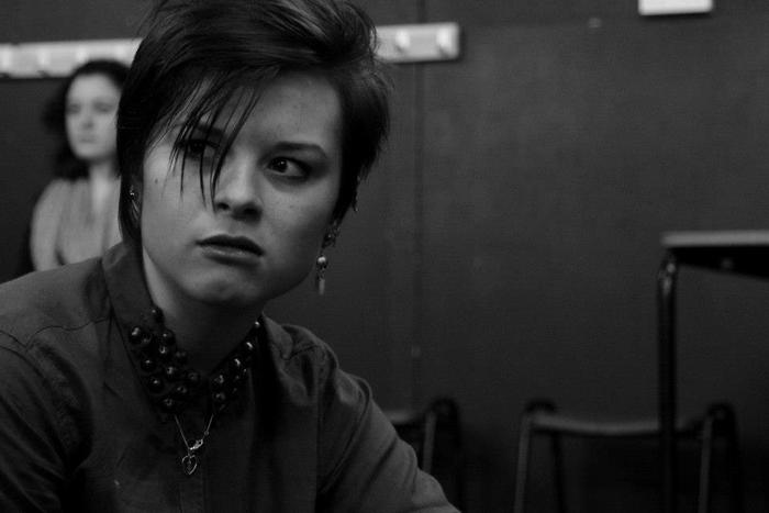 Libby in rehearsals for 'The Herd'