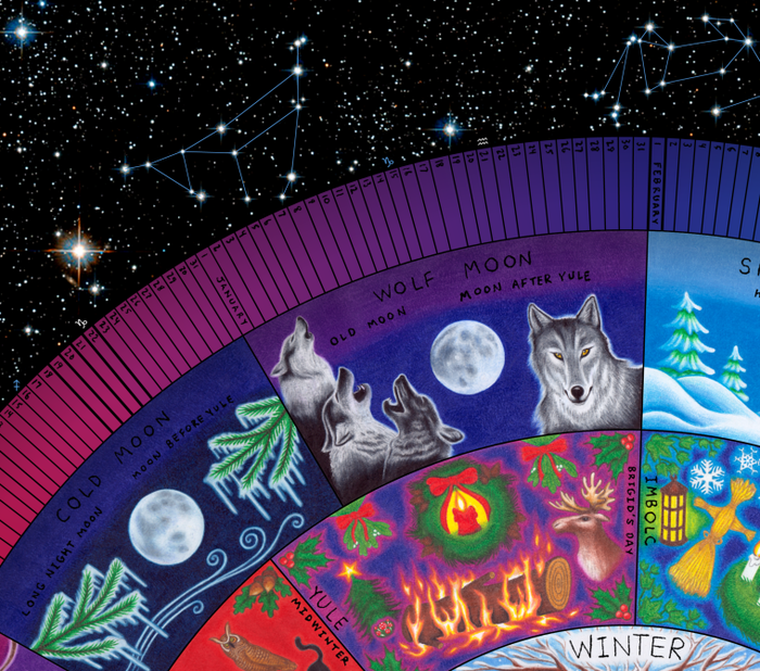 Old mother wolf wants this calendar to exist. She told me. She was the first to appear in my vision, actually.