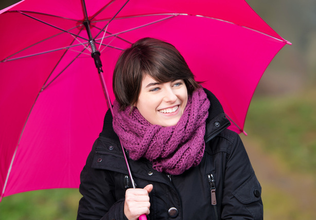 With Split no entaglement around your umbrella and your scarf